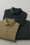SILK-BLEND MESH POLO | Exclusive 3-Piece Set