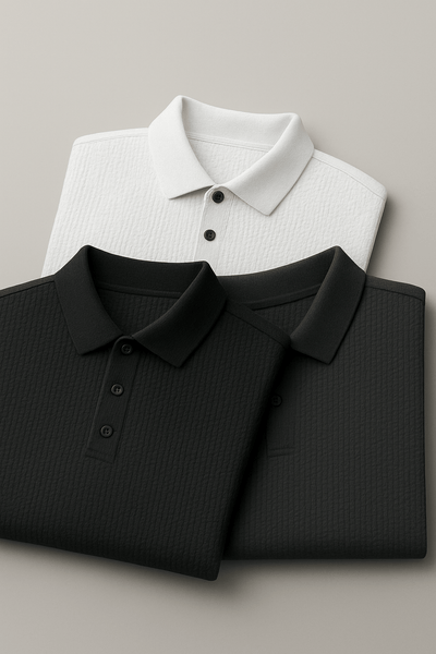 SILK-BLEND MESH POLO | Exclusive 3-Piece Set