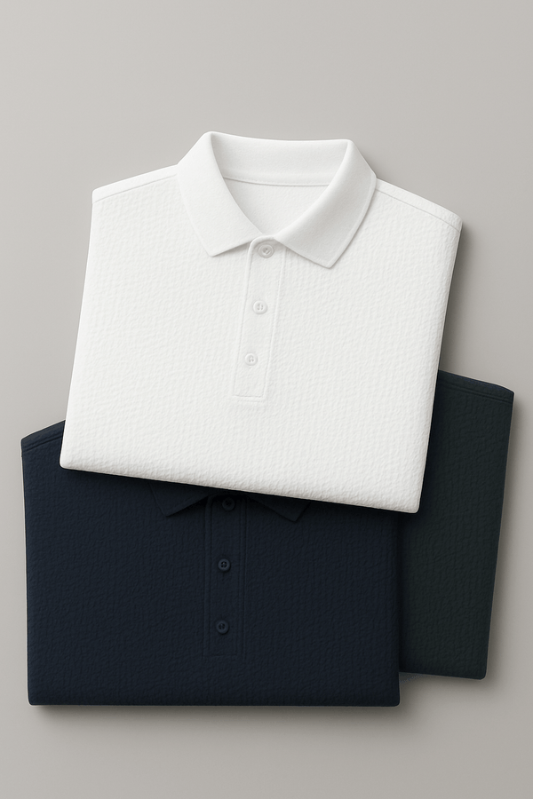 SILK-BLEND MESH POLO | Exclusive 3-Piece Set
