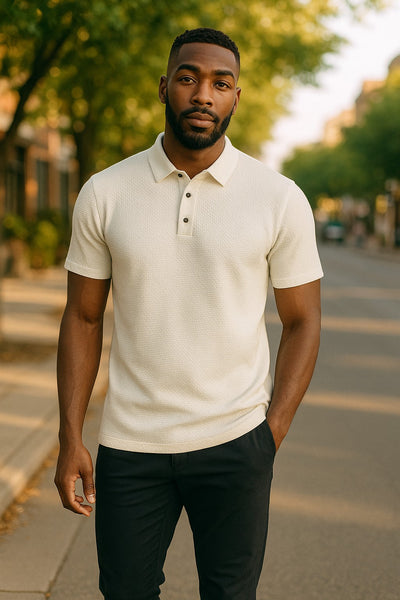 SILK-BLEND MESH POLO | Exclusive 3-Piece Set