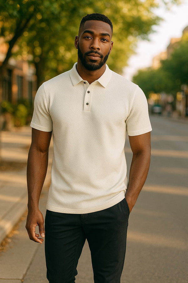 SILK-BLEND MESH POLO | Exclusive 3-Piece Set