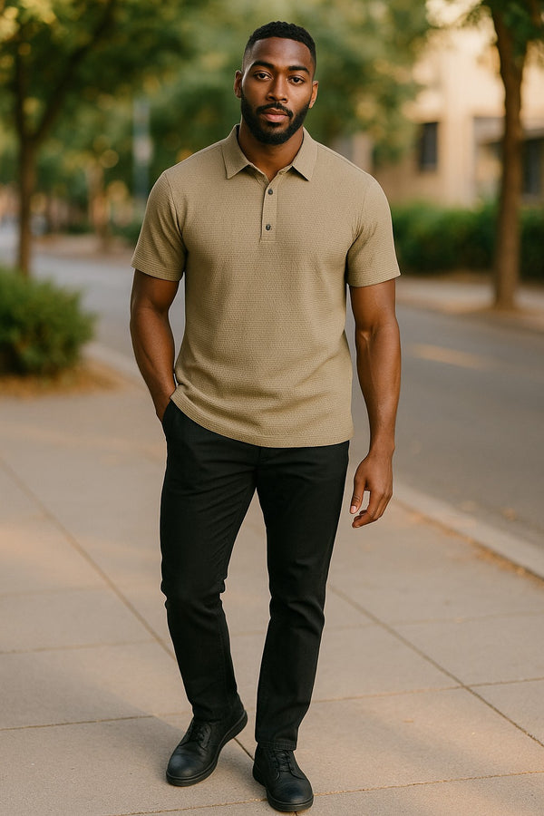 SILK-BLEND MESH POLO | Exclusive 3-Piece Set