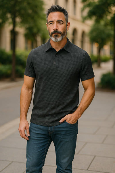 SILK-BLEND MESH POLO | Exclusive 3-Piece Set