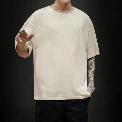 RELAXED COTTON CREWNECK TEE