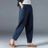 HIGH-WAIST ANKLE-LENGTH HAREM PANTS