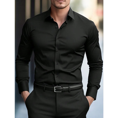 LONG-SLEEVE MINIMAL BROADCLOTH SHIRT
