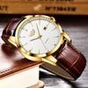 LIGE MOONPHASE LEATHER DRESS WATCH