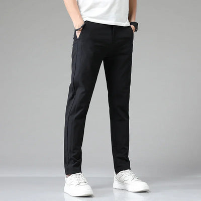 SLIM-FIT LIGHTWEIGHT TROUSERS