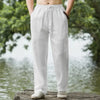 COTTON-LINEN STRAIGHT TROUSERS