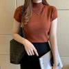 HALF-HIGH NECK SLIM BLOUSE