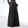 HIGH-WAIST WIDE-LEG COTTON TROUSERS