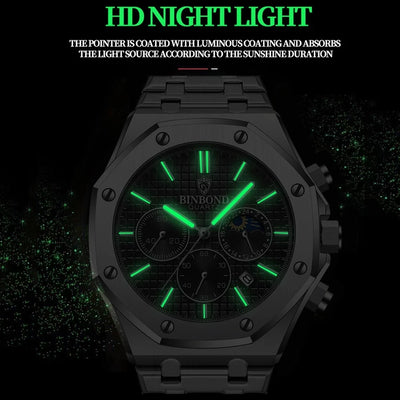 BINBOND LUXURY CHRONOGRAPH WATCH