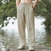 COTTON-LINEN STRAIGHT TROUSERS