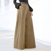 HIGH-WAIST WIDE-LEG COTTON TROUSERS