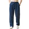 COTTON-LINEN STRAIGHT TROUSERS