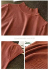HALF-HIGH NECK SLIM BLOUSE