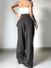 HIGH-WAIST WIDE-LEG PLEATED TROUSERS
