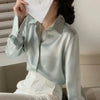 FLARE SLEEVE CHIFFON SHIRT