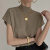 SLEEVELESS KNIT STAND-COLLAR TOP