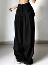 HIGH-WAIST WIDE-LEG PLEATED TROUSERS