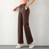 KNITTED WIDE-LEG ANKLE TROUSERS