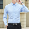 SLIM-FIT COTTON BLEND DRESS SHIRT