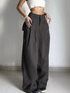 HIGH-WAIST WIDE-LEG PLEATED TROUSERS