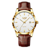 LIGE MOONPHASE LEATHER DRESS WATCH
