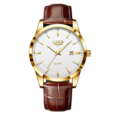 LIGE MOONPHASE LEATHER DRESS WATCH