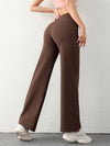 KNITTED WIDE-LEG ANKLE TROUSERS