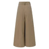 HIGH-WAIST WIDE-LEG COTTON TROUSERS