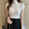 HALF-HIGH NECK SLIM BLOUSE