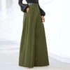 HIGH-WAIST WIDE-LEG COTTON TROUSERS