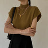 SLEEVELESS KNIT STAND-COLLAR TOP