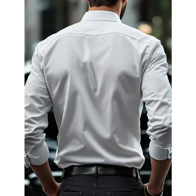 LONG-SLEEVE MINIMAL BROADCLOTH SHIRT