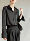 FLARE SLEEVE CHIFFON SHIRT