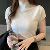 HALF-HIGH NECK SLIM BLOUSE