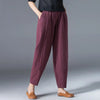 HIGH-WAIST ANKLE-LENGTH HAREM PANTS