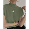 SLEEVELESS KNIT STAND-COLLAR TOP